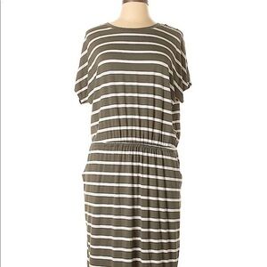 Banana Republic Pullover OliveGreen & White Dress
